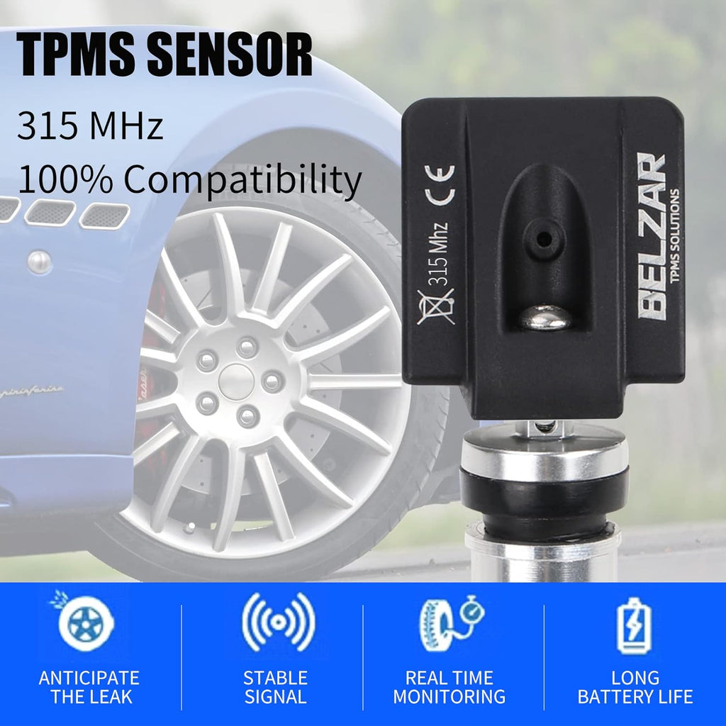 TPMS Preprogrammed 315MHz Tire Pressure Sensors 4 Pack E675