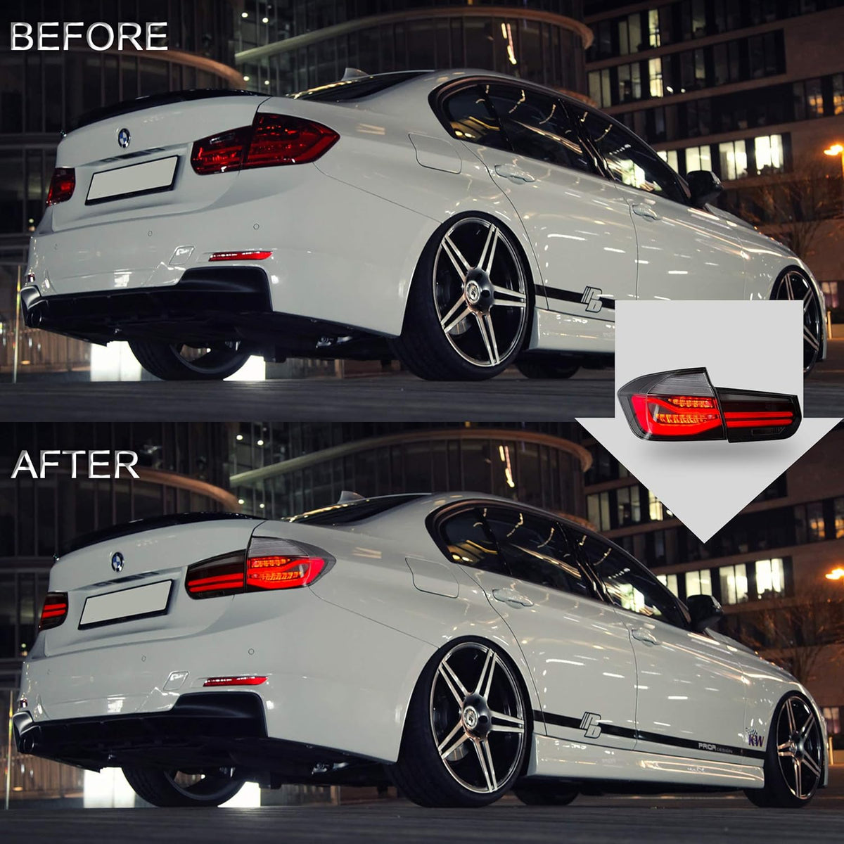 Black Tail Lights Assembly for BMW 3 Series F30 M918410