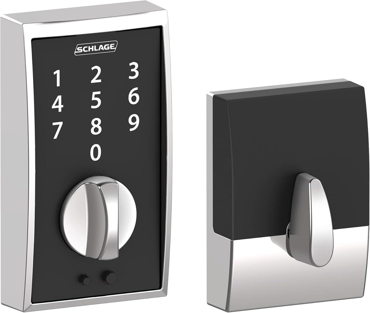 Satin Nickel Touchscreen Electronic Deadbolt T9604