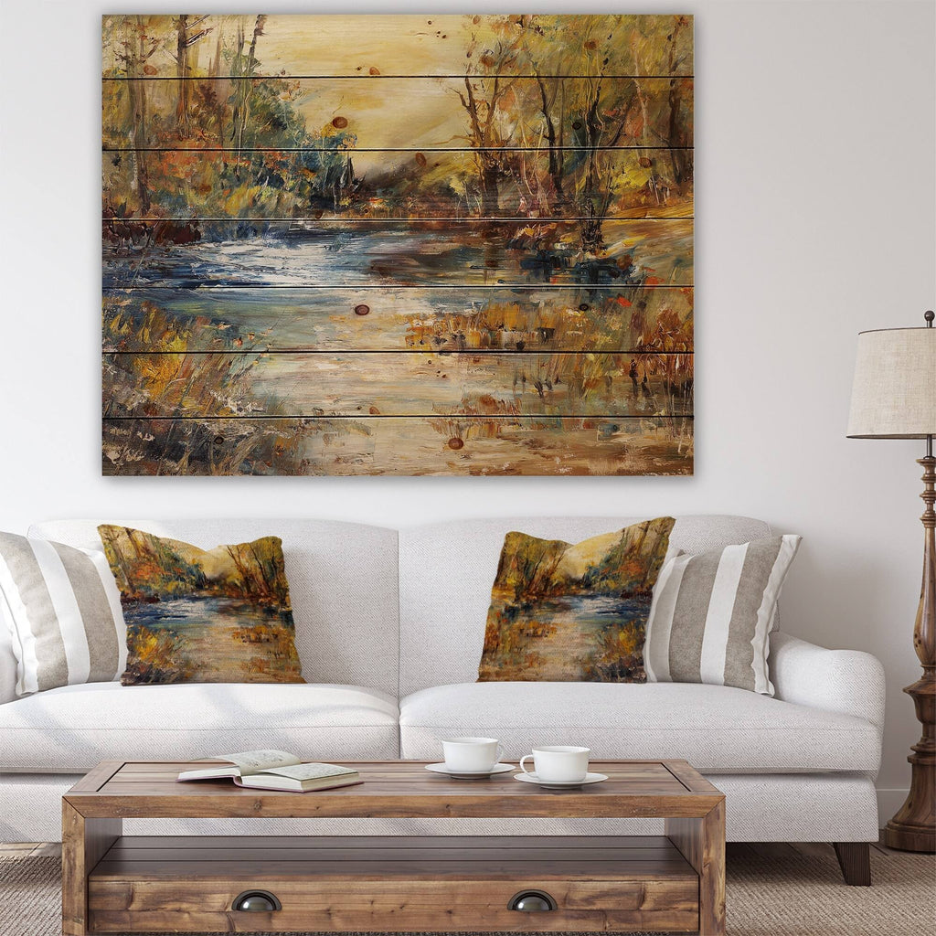 Natural Pine Wood Landscape Print G513