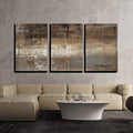 Grey and Brown Painting Wall Decor X3 Panels A493