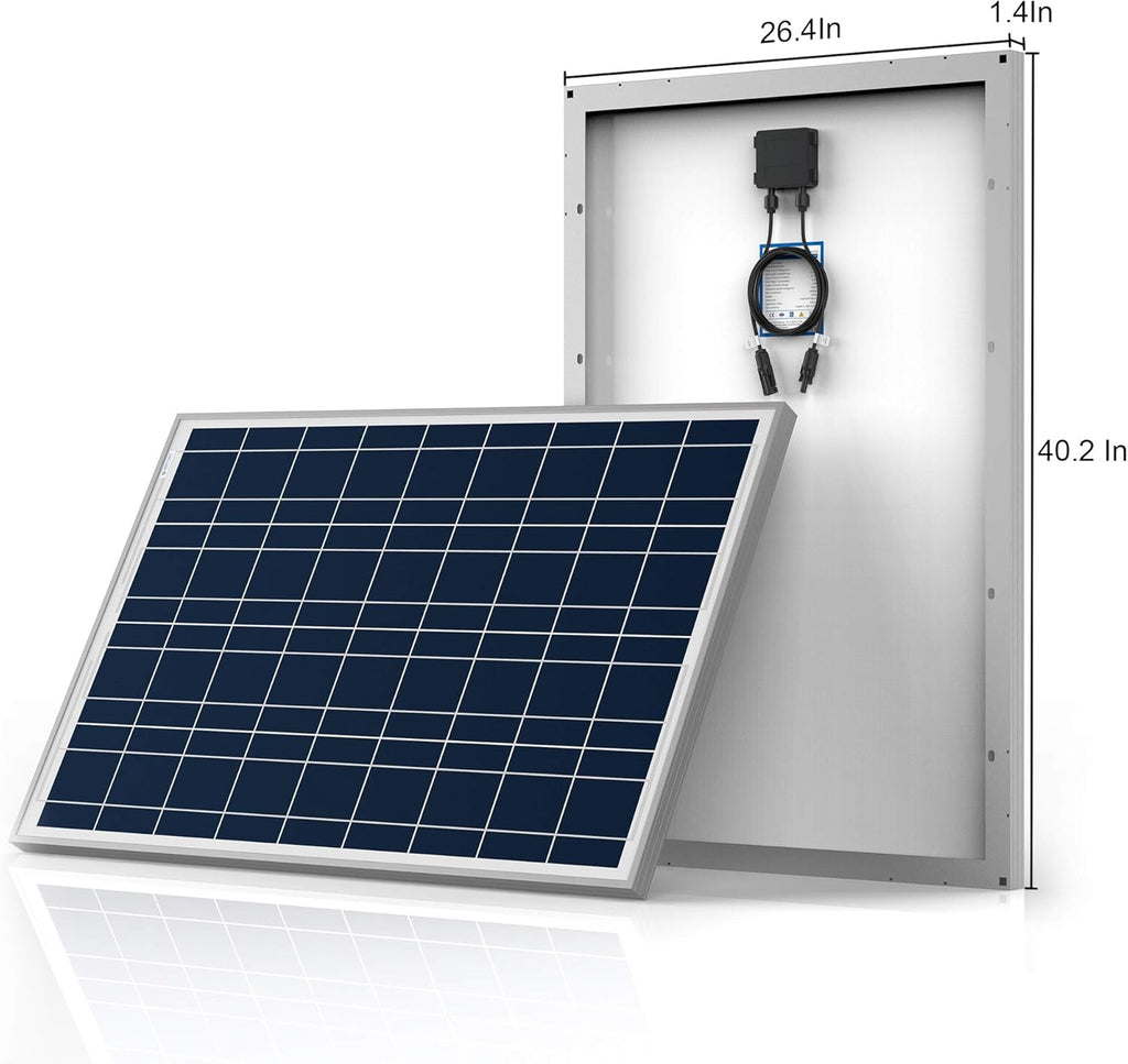 100 Watts Polycrystalline Solar RV Kit with 20A PWM LCD Charge Controller S589