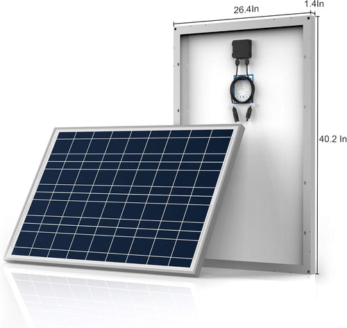 100 Watts Polycrystalline Solar RV Kit with 20A PWM LCD Charge Controller S589