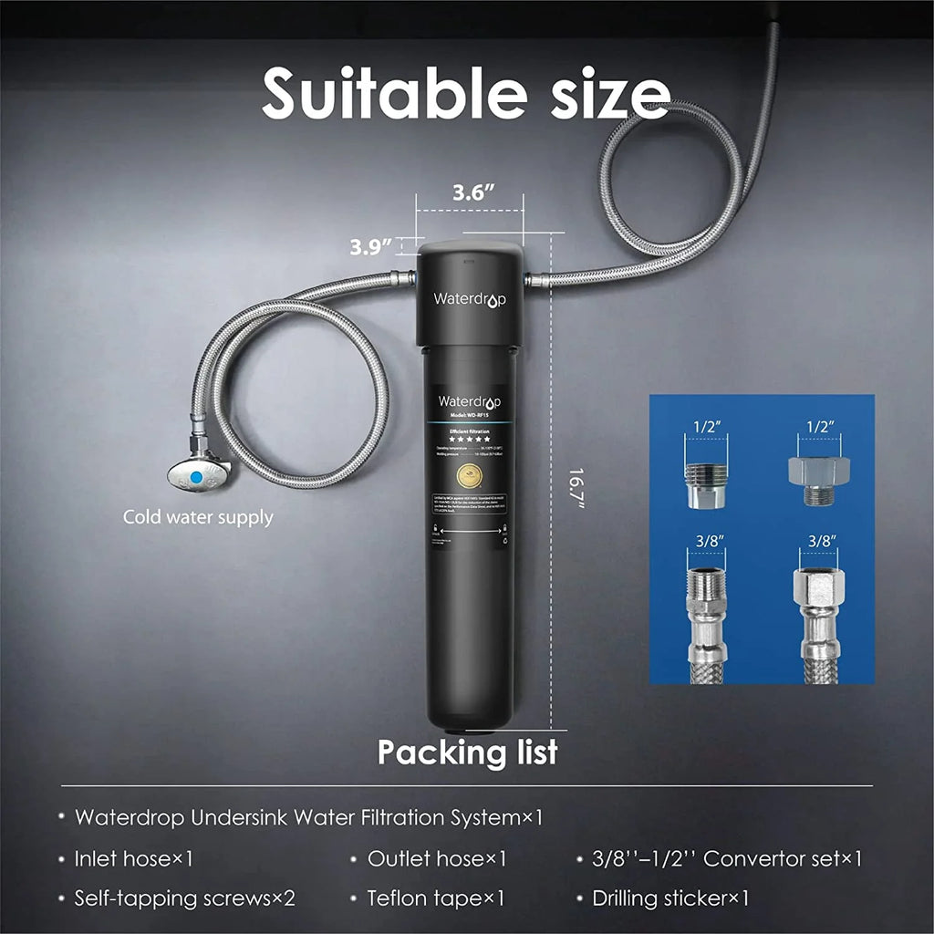 Under Sink Water Filter System, 16000 Gallons High Capacity N65932
