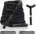 Battle Ropes with Anchor Kit, Poly Dacron Heavy Workout Ropes with Protective Cover Y995