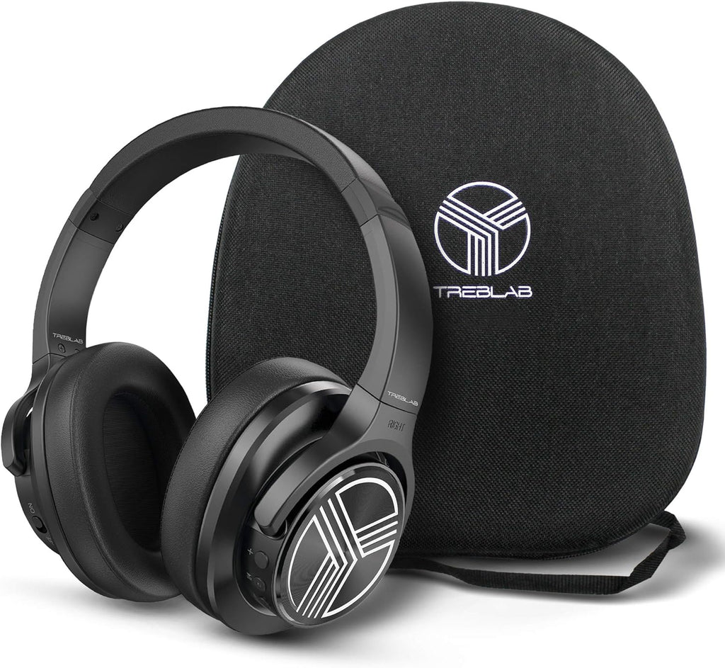 Over Ear Bluetooth Wireless Headphones with Microphone, Active Noise Cancelling, Black W45995