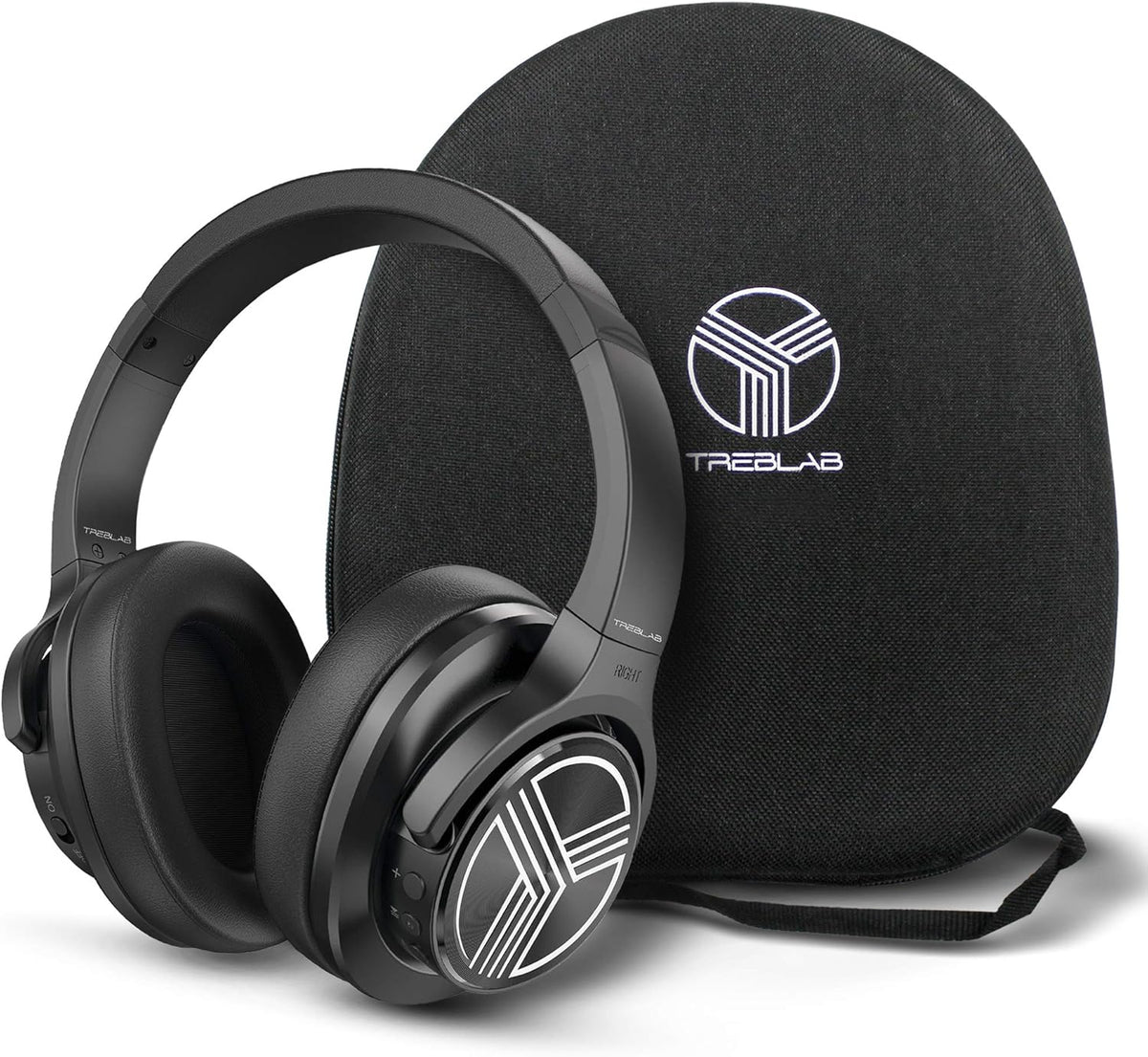 Over Ear Bluetooth Wireless Headphones with Microphone, Active Noise Cancelling, Black W45995