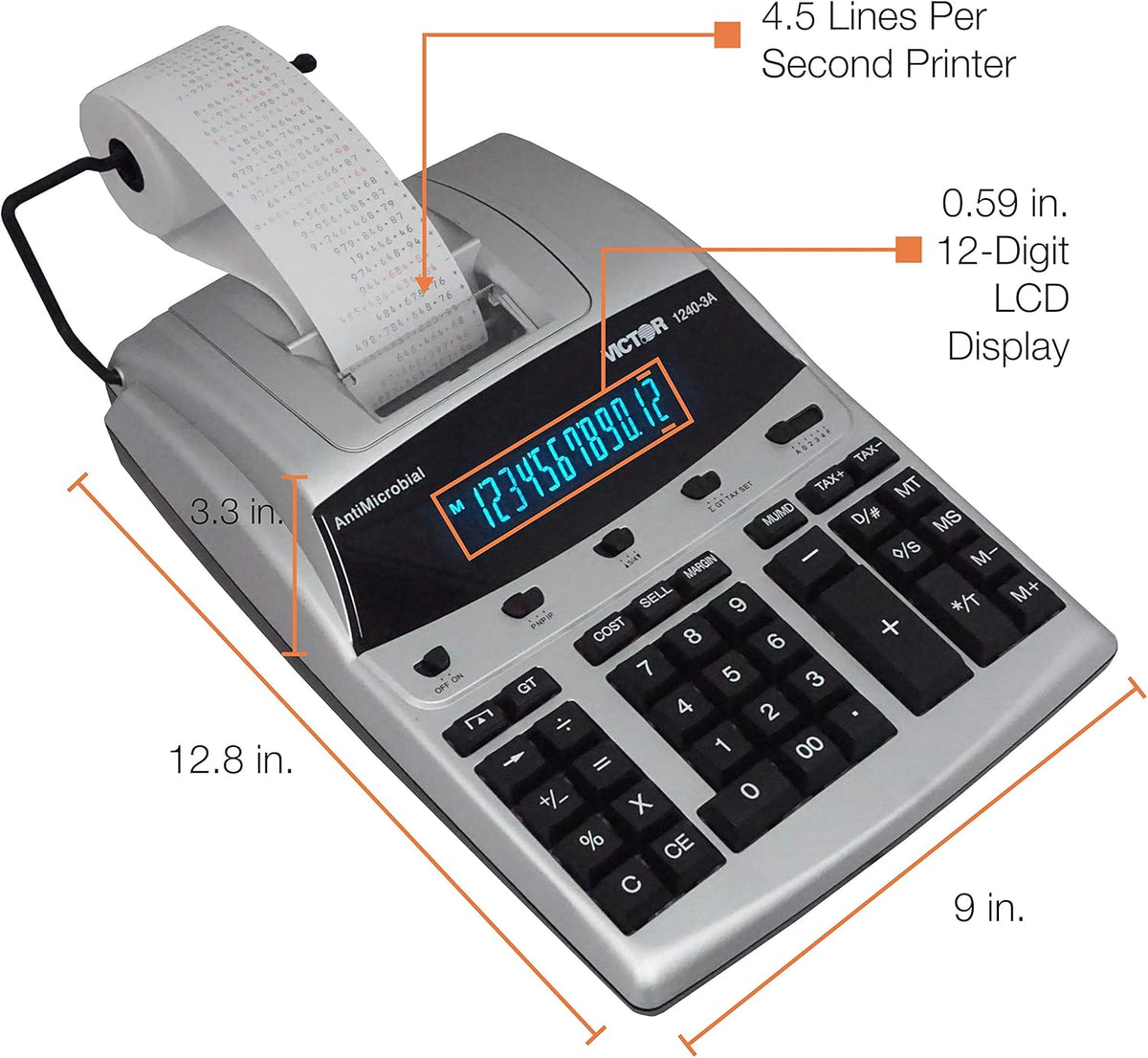 12 Digit Heavy Duty Commercial Printing Calculator W529
