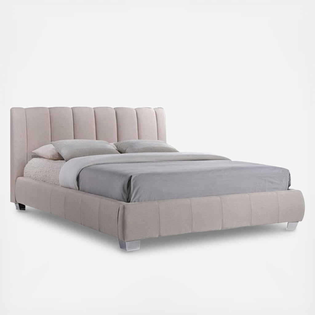 Light Beige Queen-size Bed Z46879