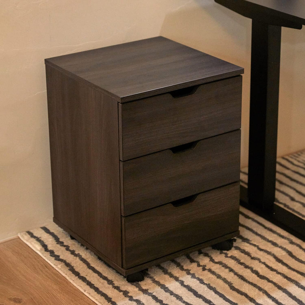 White 5 Drawer File Cabinet with Casters T59700