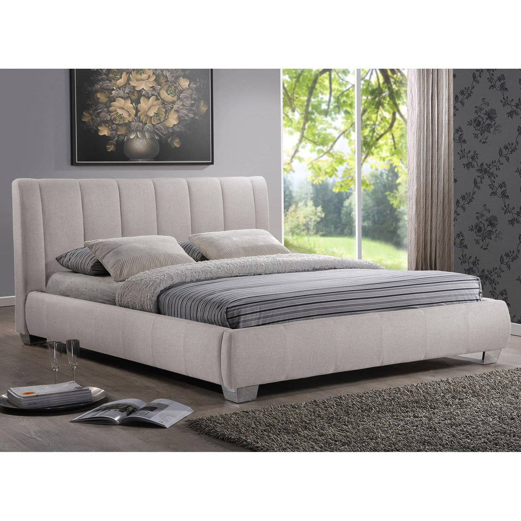 Light Beige Queen-size Bed Z46879