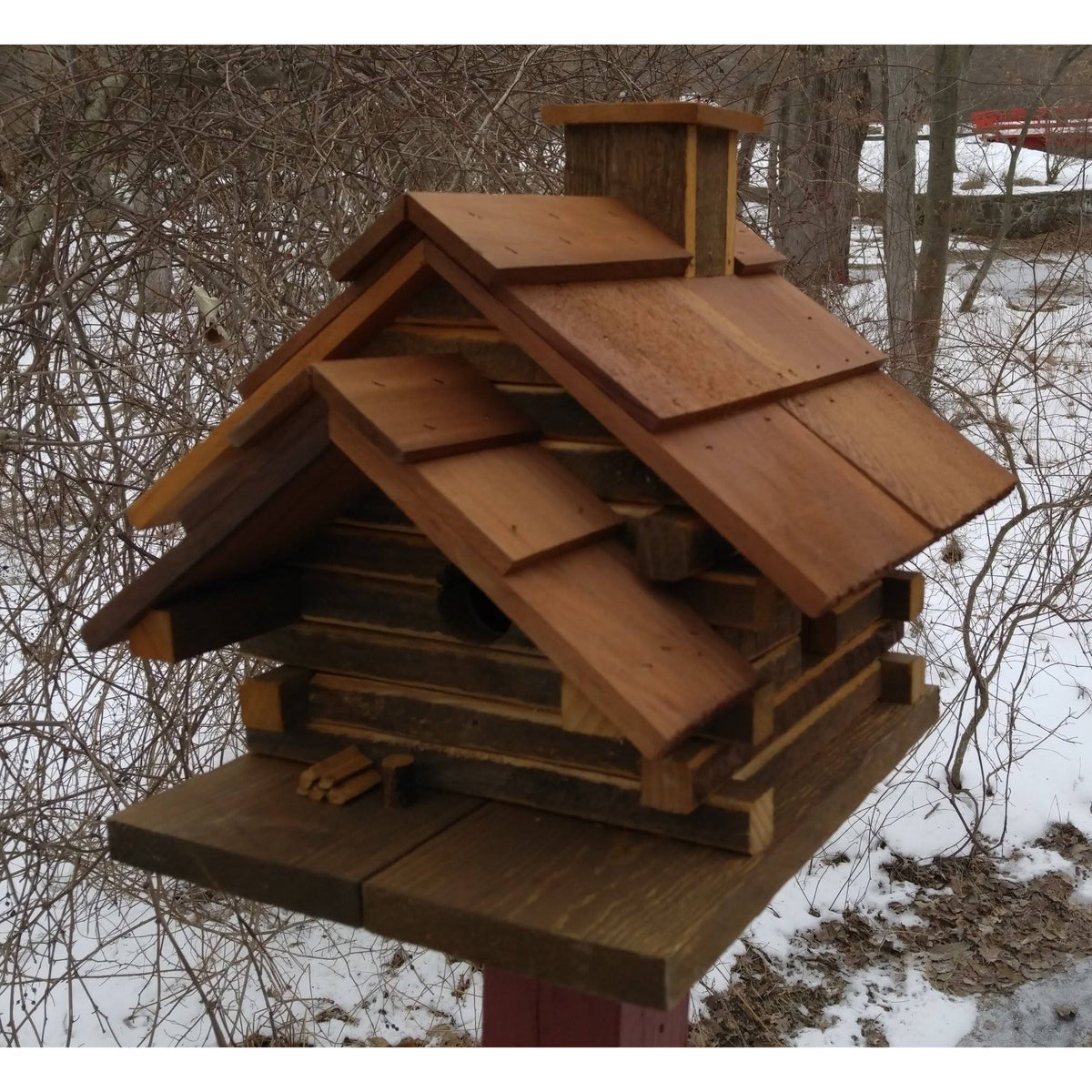 Natural Cedar Birdhouse E449