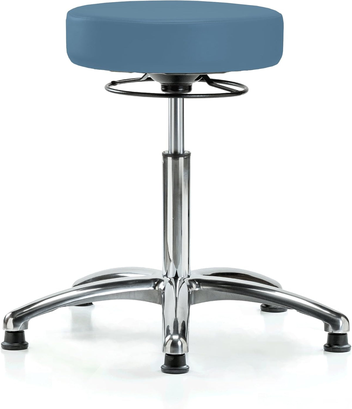 Black Fabric Adjustable Swivel Stool with Footring Q42766