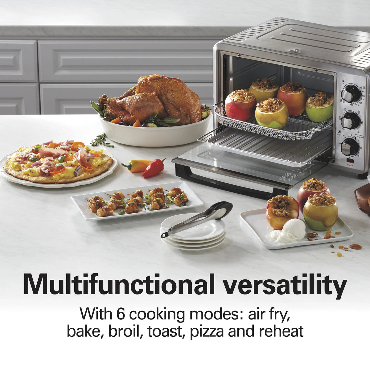 Stainless Steel 6 Slice Air Fryer Toaster Oven T110