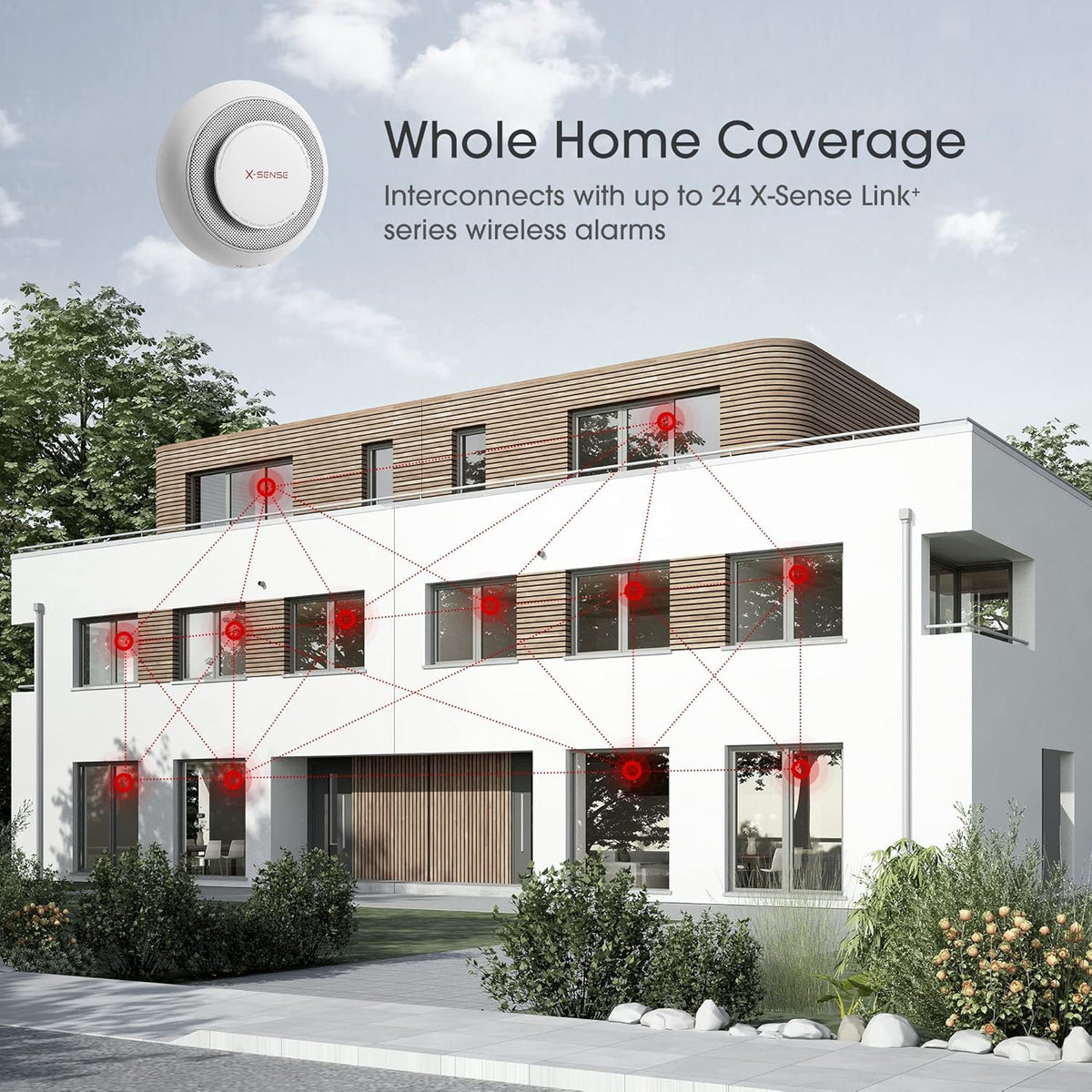 Wireless Interconnected Smoke and Carbon Monoxide Detector Alarm S768