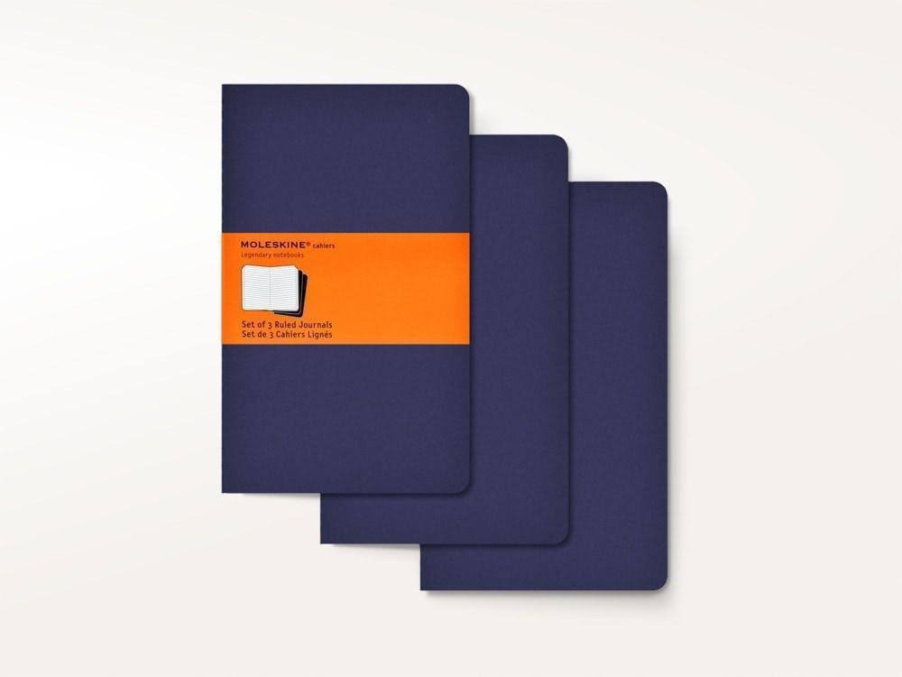 Navy Plain Cahier Pocket 3er Pack B4158