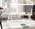 White Spindle Back Bench E31896