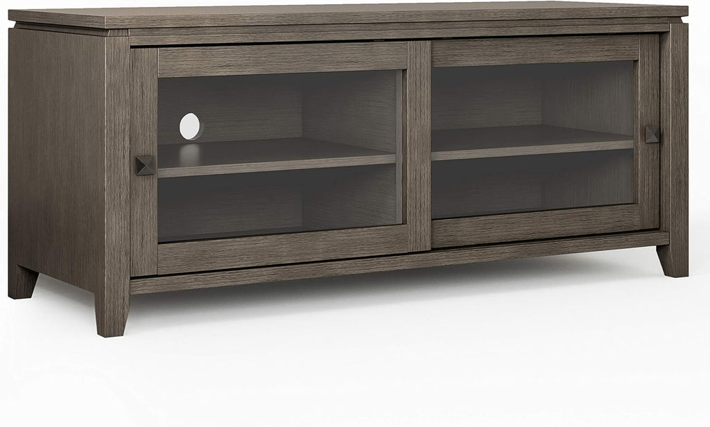 48 inch Solid Wood TV Media Stand in Farmhouse Grey X195515