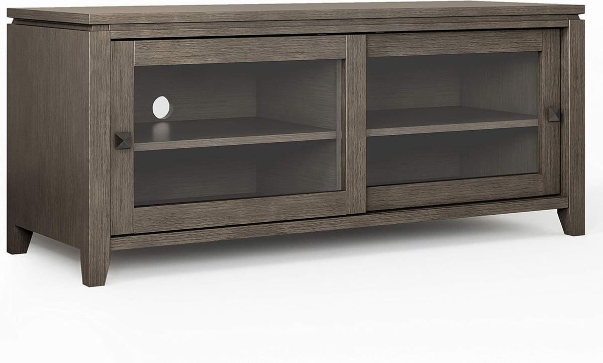 48 inch Solid Wood TV Media Stand in Farmhouse Grey X195515