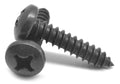 Black Zinc Plated Phillips Pan Head Sheet Metal Screw U984