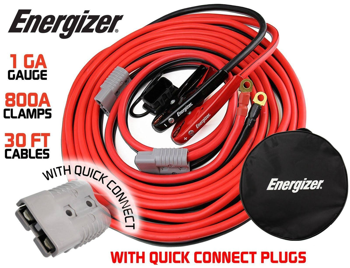 1-Gauge 800A Jumper Battery Cables with Quick Connect W7383