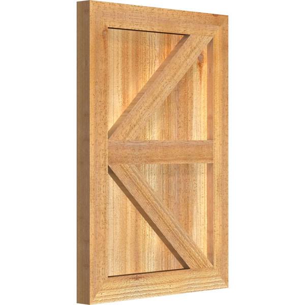 16-7/8 in. W x 24 in. H Framed Board and Batten Shutters with Z-Bar W9166