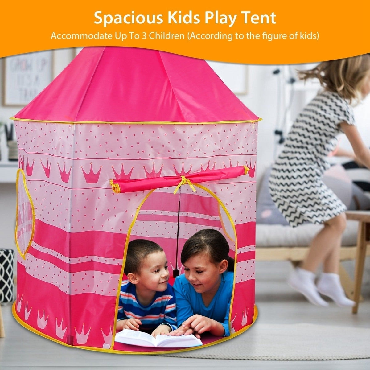 Kids Play Tent Pop Up Castle with Carry Bag J70123