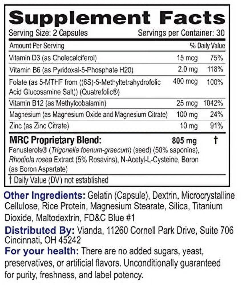 Male Refueling Complex with Fenugreek, Rhodiola, 30 Day Supply Q84768