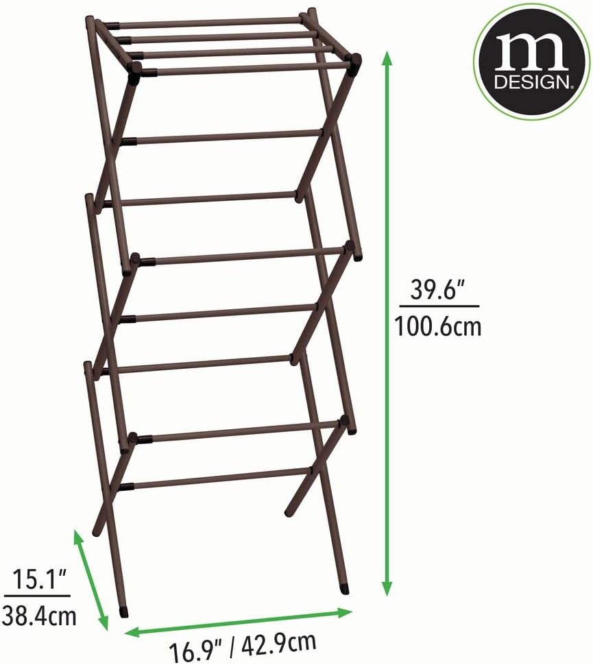 Bronze Tall Foldable Laundry Drying Rack B43139