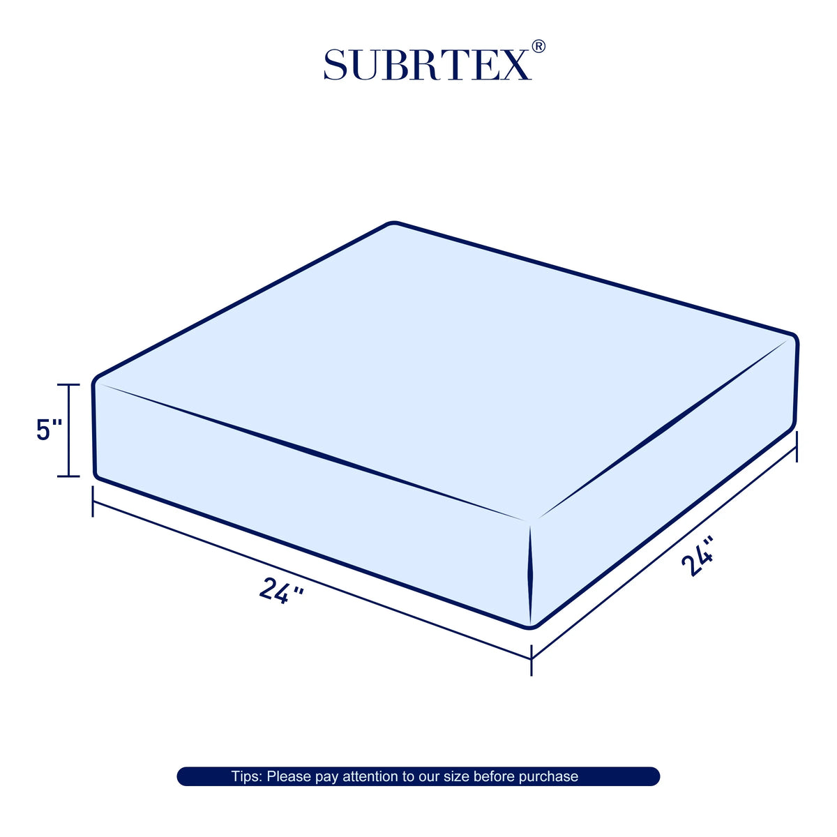High Density Craft Cushion Foam, 24"x 24"x 5" K316