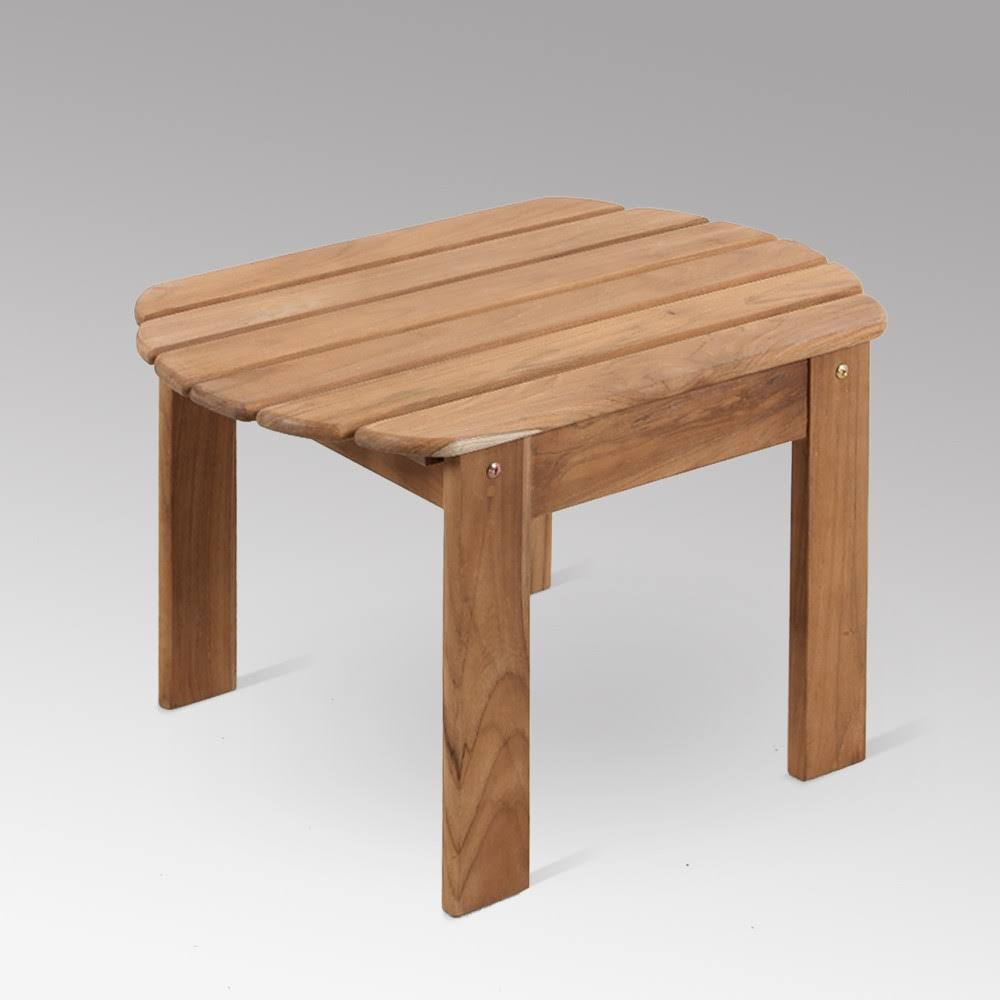 Light Brown Teak Adirondack Side Table P1575