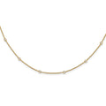 14kt Yellow Gold Diamond Station Cable Necklace 16 inch Lobster Clasp P753176