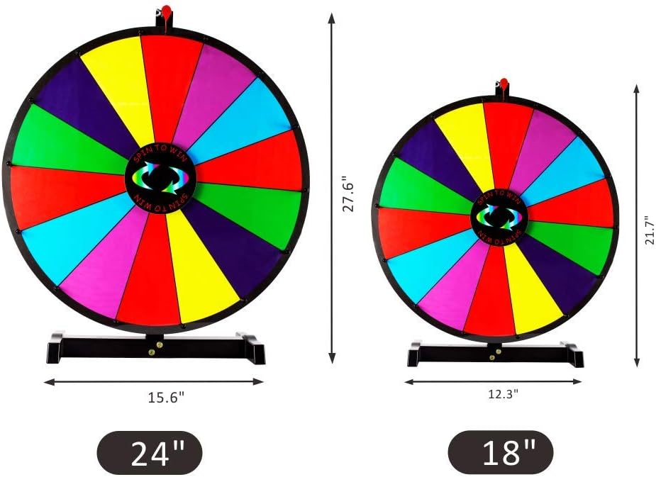 14 Slots Color Dry Erase Game Spinner Wheel Pack of 2 U368