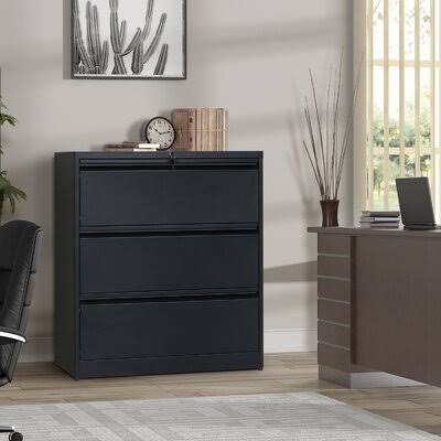 Black Heavy-Duty Lateral File Cabinet E827165