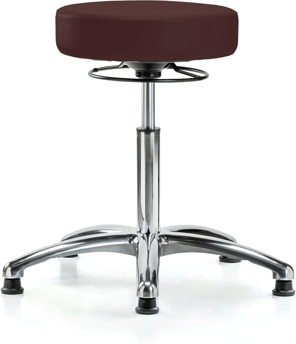 Black Fabric Adjustable Swivel Stool with Footring Q42766