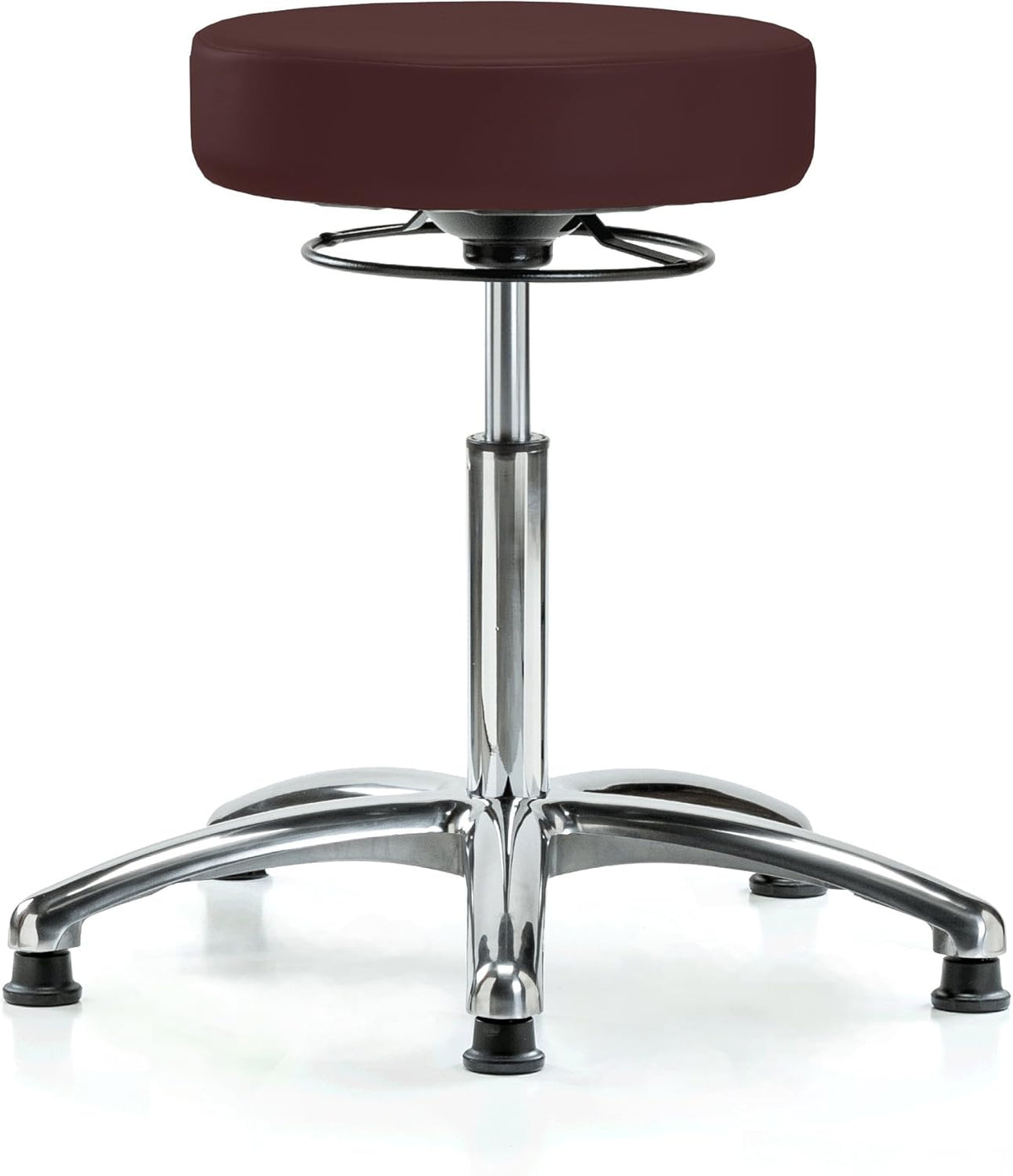Black Fabric Adjustable Swivel Stool with Footring Q42766