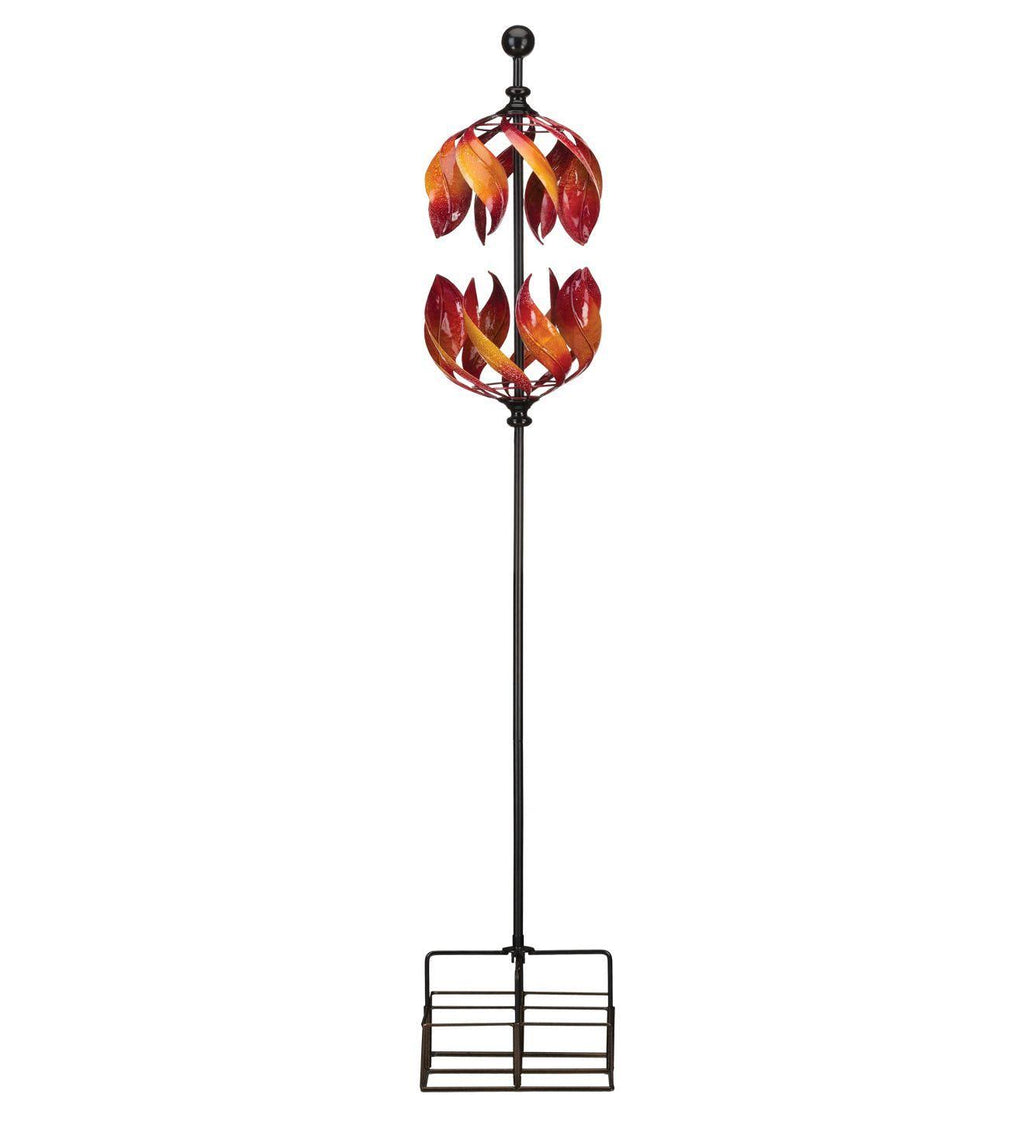 Red Double Flame Vertical Wind Spinner Q5748