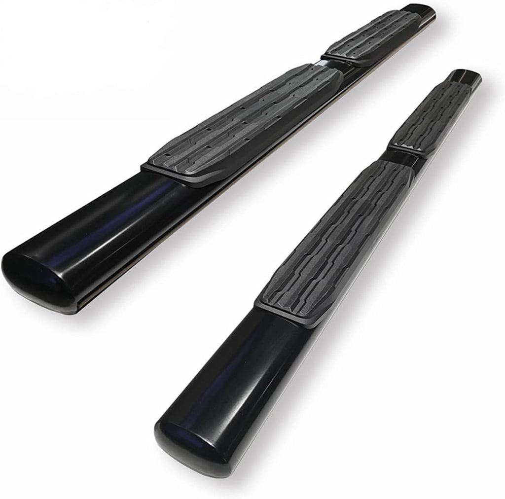 Black Oval Bend Side Steps Nerf Bars Running Boards (2 Pieces) D14167