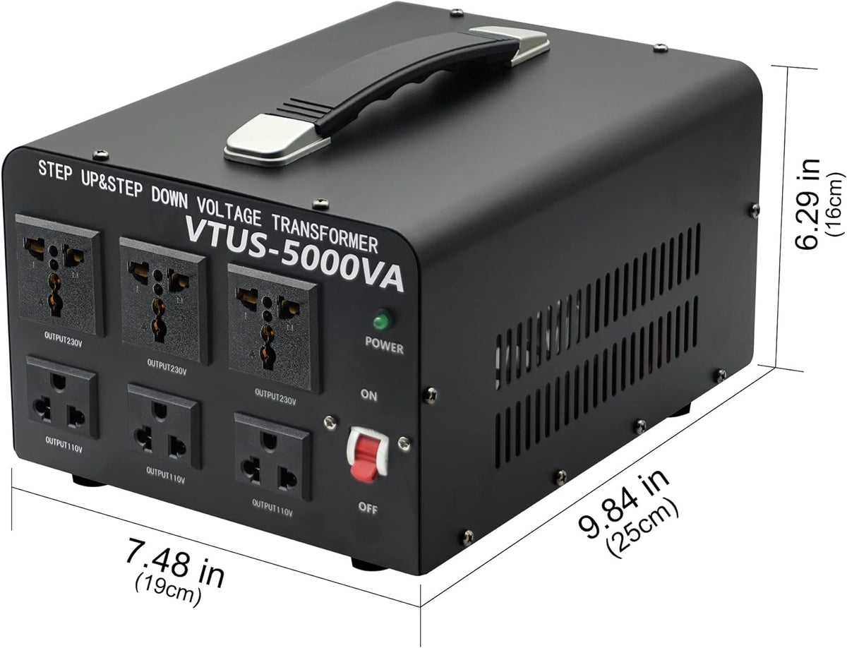 5000 Watt Voltage Converter Transformer with Circuit Breaker Protection K861817