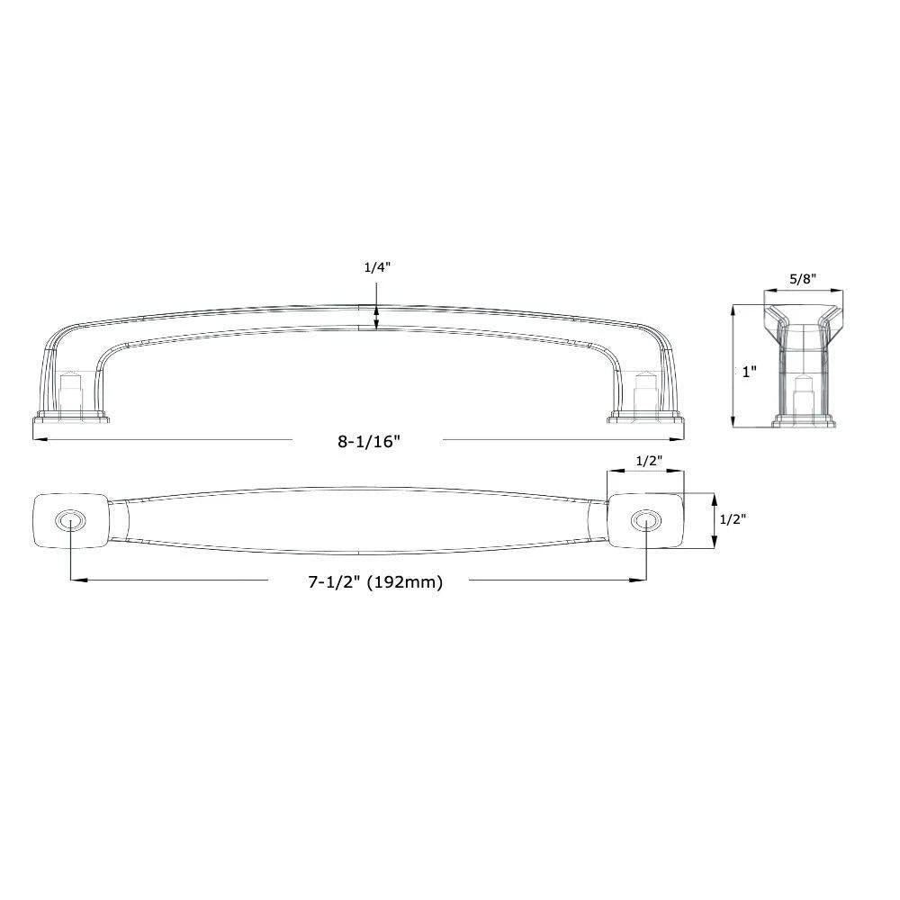 Flat Black Cabinet Hardware Handle Pull 10 Pack I425535