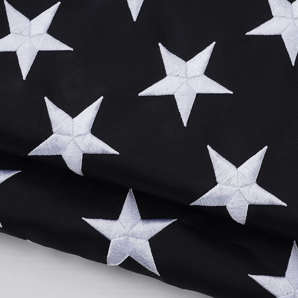 Thin Blue Line Flag 3x5 ft with Embroidered Stars and 2 Brass Grommets E470