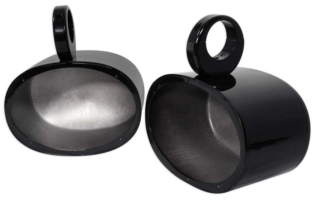6x9 Black Aluminum Wakeboard Tower Speaker Pod Enclosures U14162