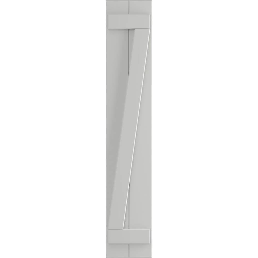 10 3/4x22W x 28x22H PVC Board-n-Batten Shutters with Z-Bar K6021