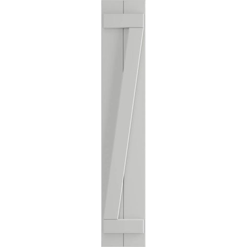 10 3/4x22W x 28x22H PVC Board-n-Batten Shutters with Z-Bar K6021