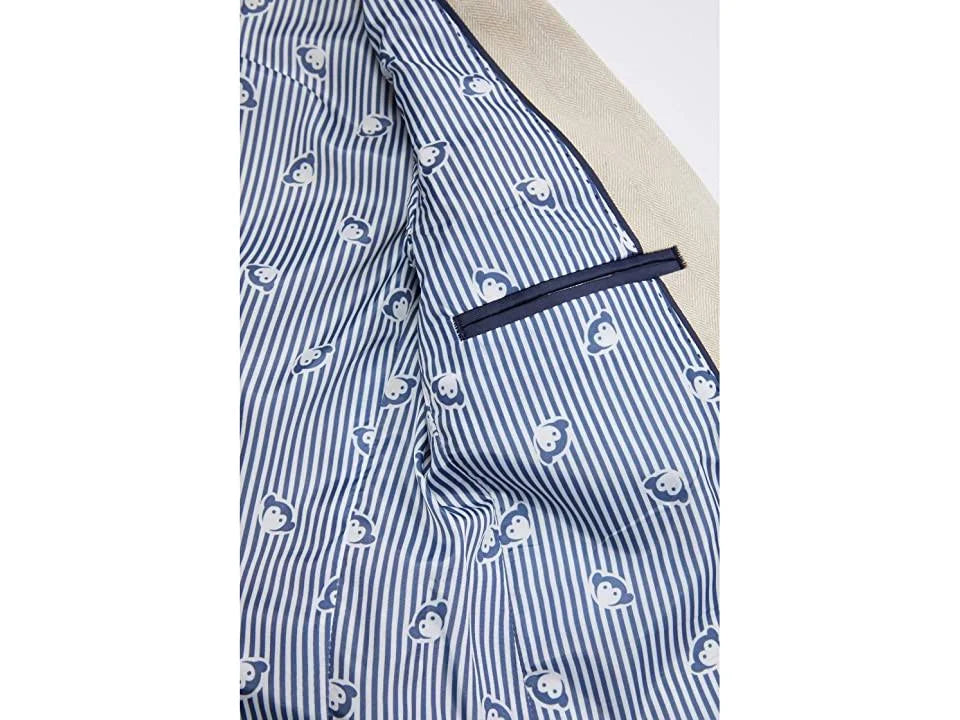 Khaki Herringbone Suit V152423