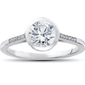 14k White Gold Lab Grown Diamond Engagement Ring K6966