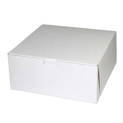 White Bakery Box, 10 x 10 x 6 inch, 100 per Case V98804