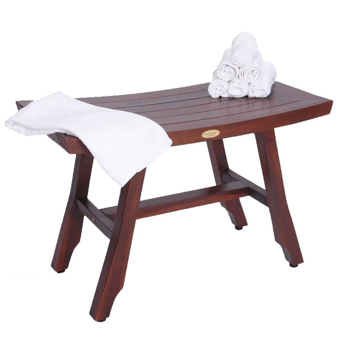 Solid Teak Bathroom Bench in Woodland Brown Finish Z7910