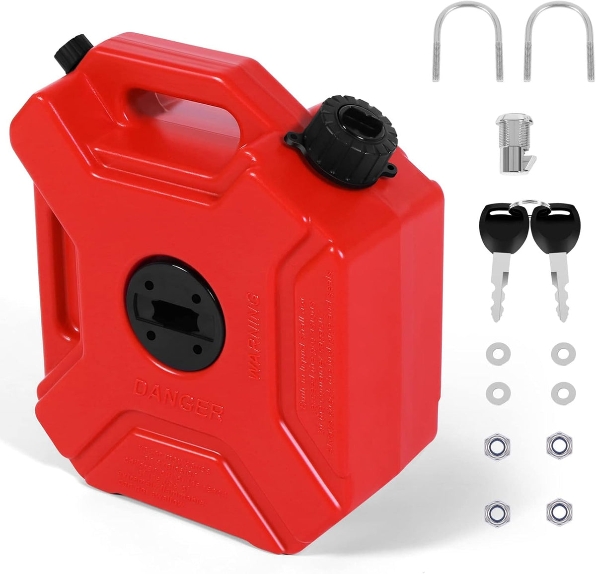 Red Poly Gas Can 5L Pack of 2 O477278
