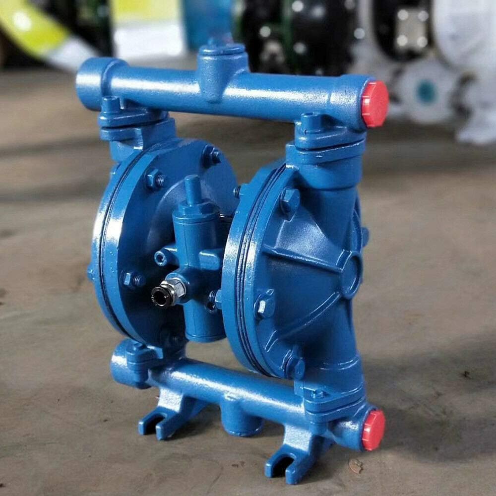 Cast Iron Pneumatic Double Diaphragm Pump 12GPM 1/2 Inlet Outlet 115psi X848